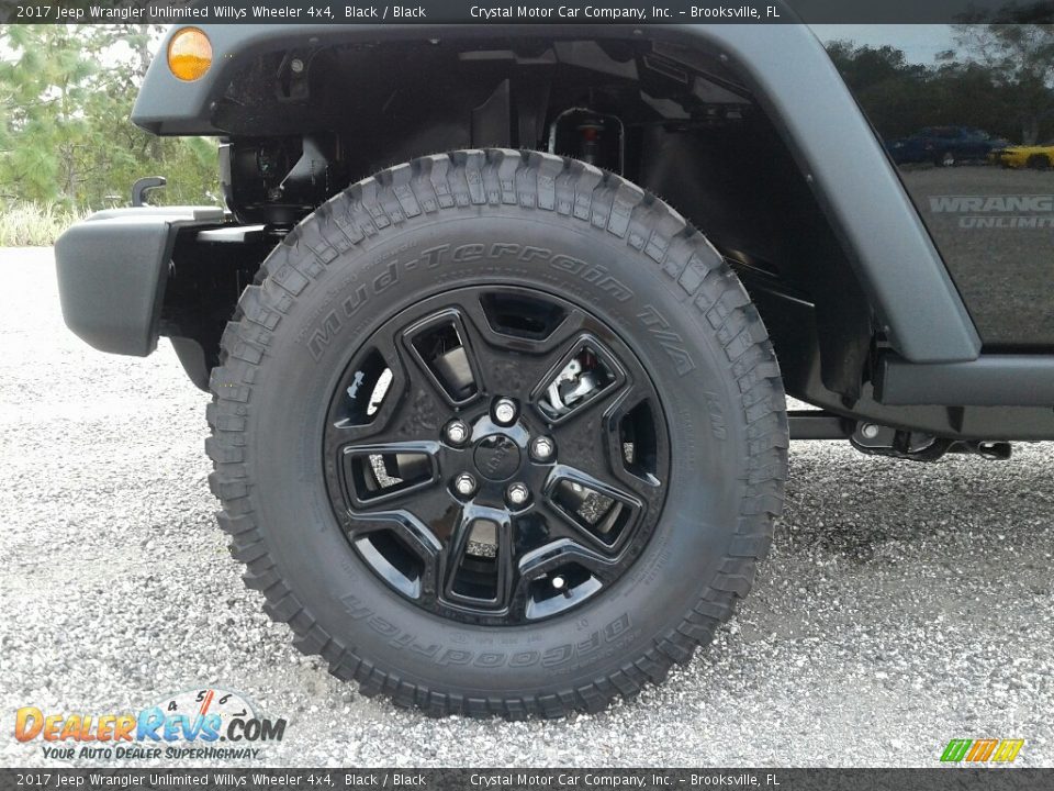 2017 Jeep Wrangler Unlimited Willys Wheeler 4x4 Black / Black Photo #20