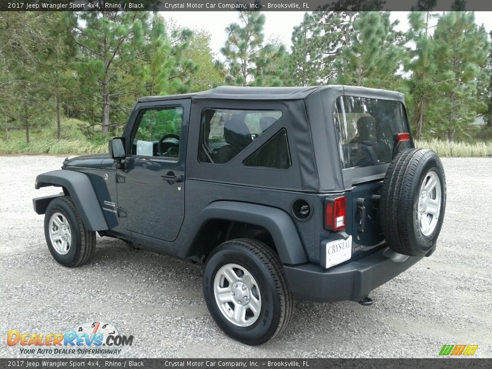 2017 Jeep Wrangler Sport 4x4 Rhino / Black Photo #3