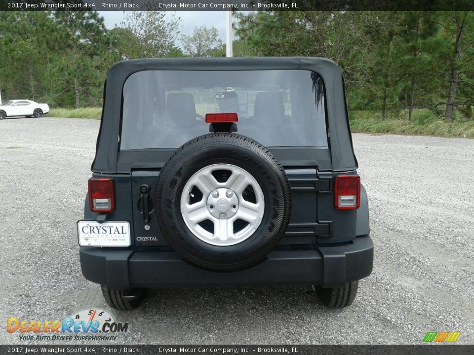 2017 Jeep Wrangler Sport 4x4 Rhino / Black Photo #4