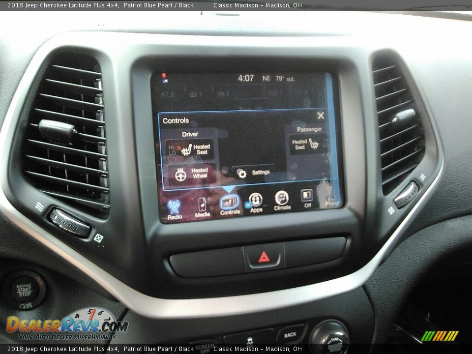 2018 Jeep Cherokee Latitude Plus 4x4 Patriot Blue Pearl / Black Photo #8