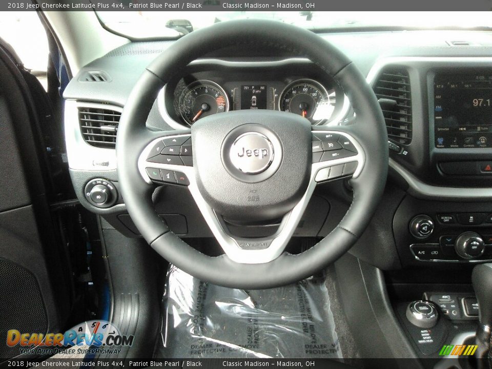 2018 Jeep Cherokee Latitude Plus 4x4 Patriot Blue Pearl / Black Photo #10
