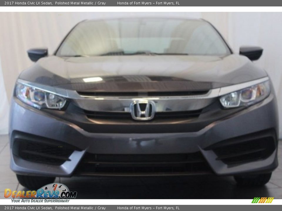 2017 Honda Civic LX Sedan Polished Metal Metallic / Gray Photo #4