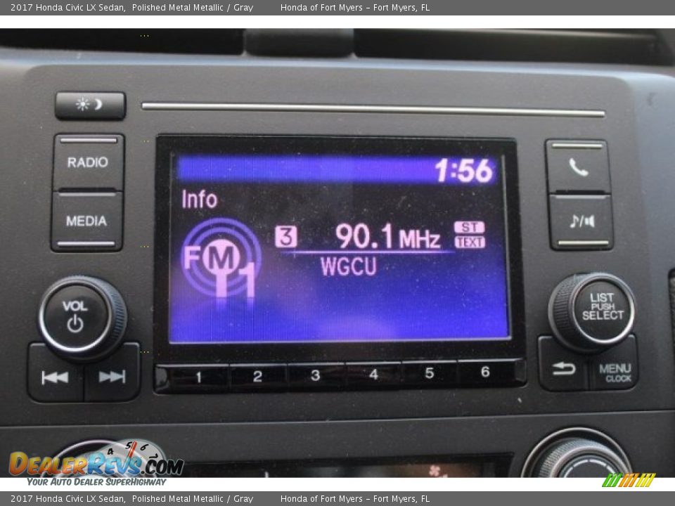 2017 Honda Civic LX Sedan Polished Metal Metallic / Gray Photo #16