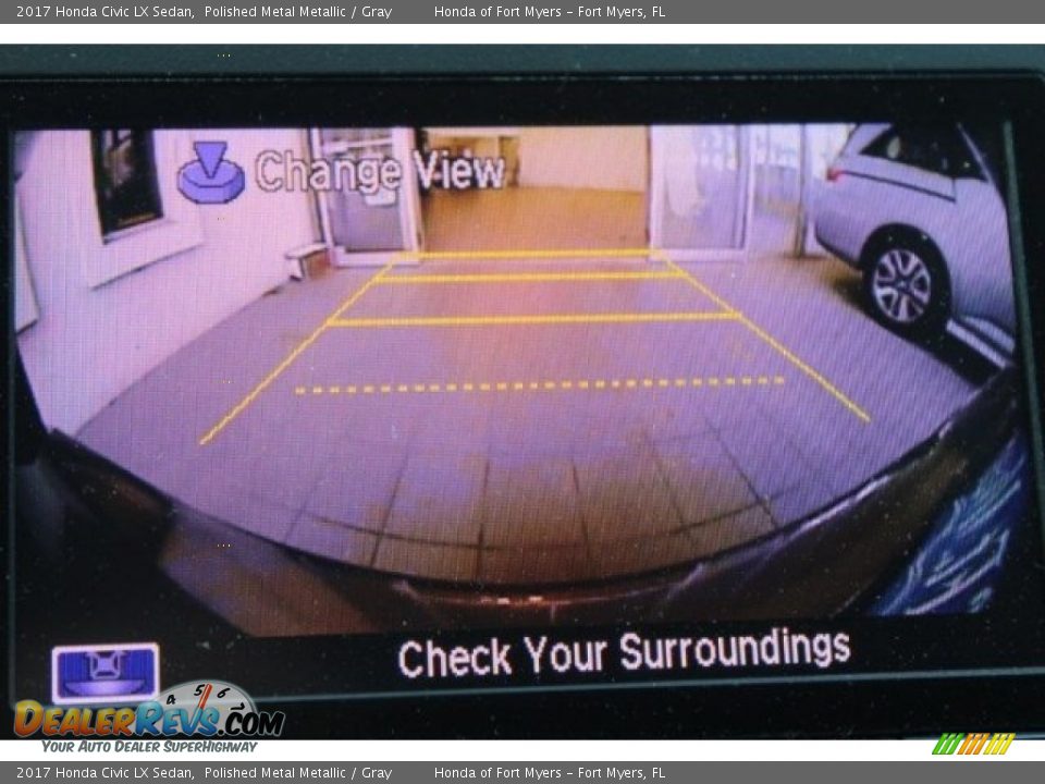 2017 Honda Civic LX Sedan Polished Metal Metallic / Gray Photo #17