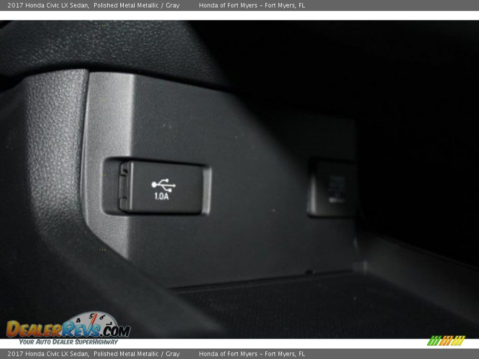 2017 Honda Civic LX Sedan Polished Metal Metallic / Gray Photo #21
