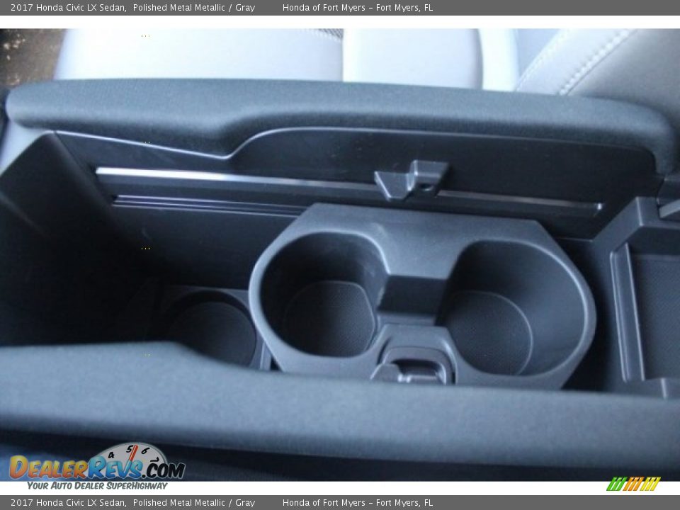 2017 Honda Civic LX Sedan Polished Metal Metallic / Gray Photo #22