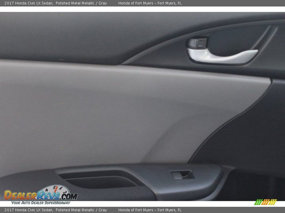 2017 Honda Civic LX Sedan Polished Metal Metallic / Gray Photo #23
