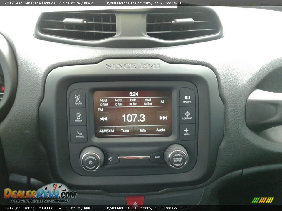 2017 Jeep Renegade Latitude Alpine White / Black Photo #15