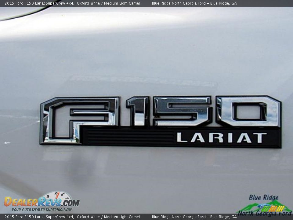 2015 Ford F150 Lariat SuperCrew 4x4 Oxford White / Medium Light Camel Photo #35