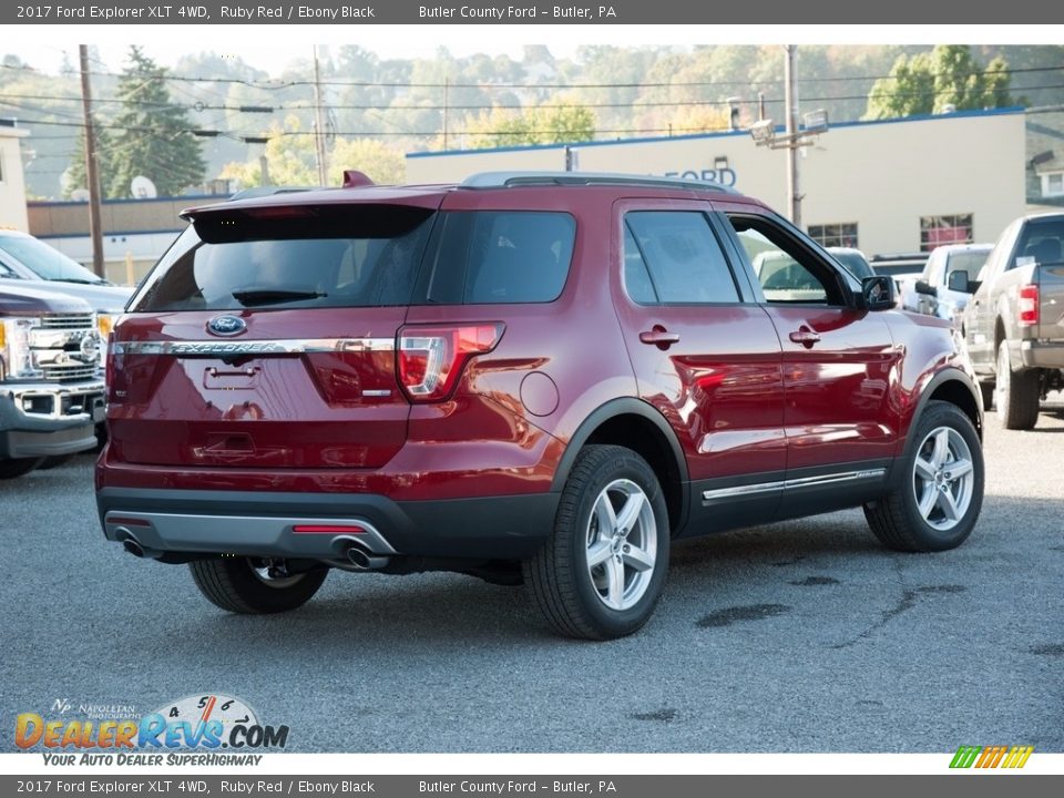 2017 Ford Explorer XLT 4WD Ruby Red / Ebony Black Photo #3