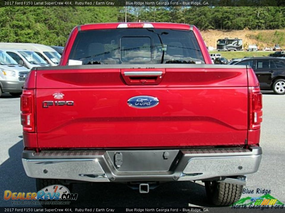 2017 Ford F150 Lariat SuperCrew 4X4 Ruby Red / Earth Gray Photo #4