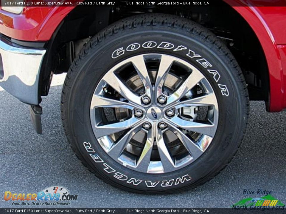 2017 Ford F150 Lariat SuperCrew 4X4 Ruby Red / Earth Gray Photo #8