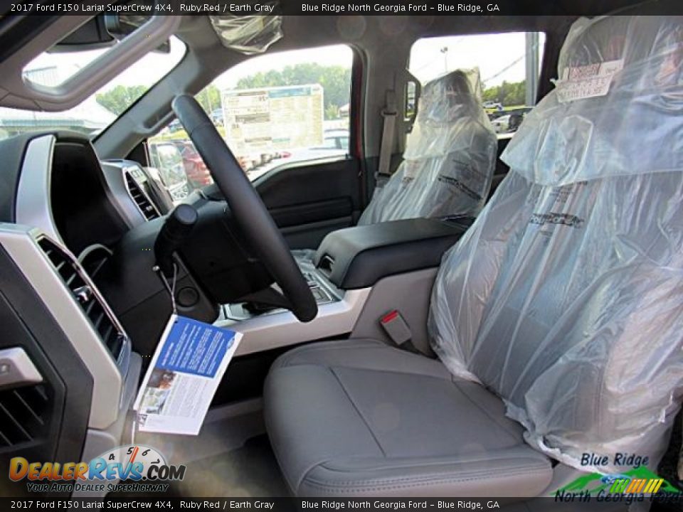 2017 Ford F150 Lariat SuperCrew 4X4 Ruby Red / Earth Gray Photo #11