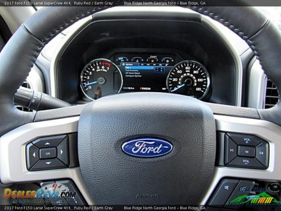 2017 Ford F150 Lariat SuperCrew 4X4 Ruby Red / Earth Gray Photo #22