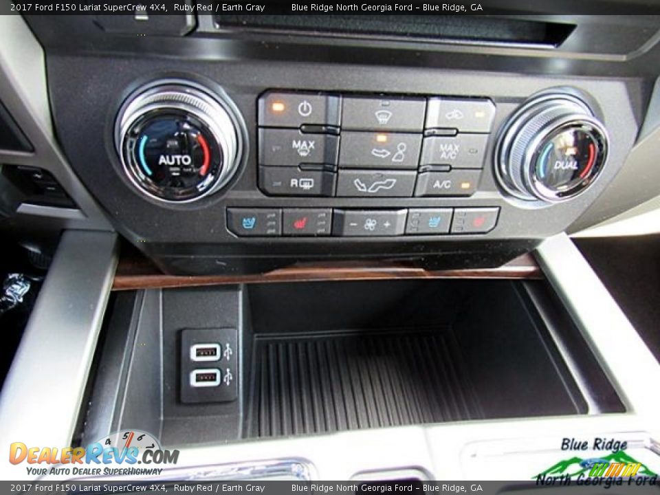 2017 Ford F150 Lariat SuperCrew 4X4 Ruby Red / Earth Gray Photo #24