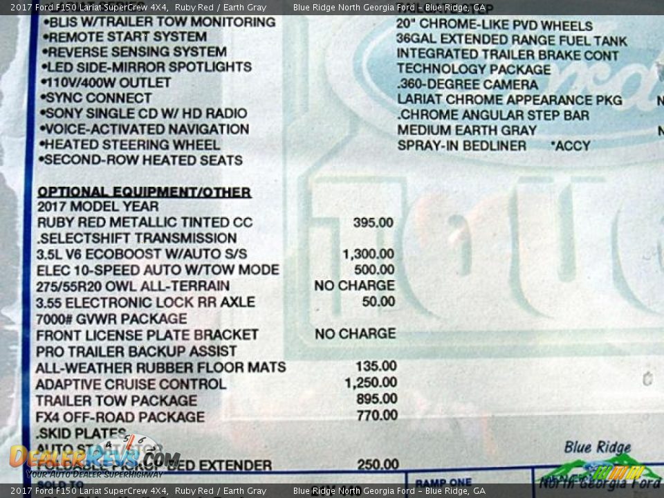 2017 Ford F150 Lariat SuperCrew 4X4 Ruby Red / Earth Gray Photo #30