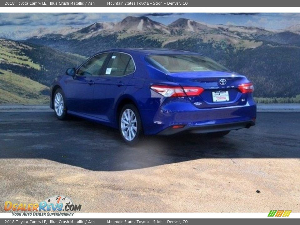 2018 Toyota Camry LE Blue Crush Metallic / Ash Photo #3