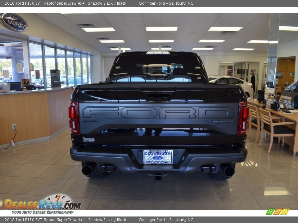 2018 Ford F150 SVT Raptor SuperCrew 4x4 Shadow Black / Black Photo #4