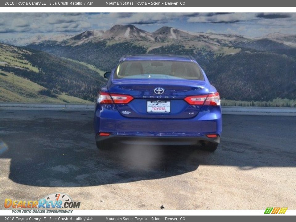 2018 Toyota Camry LE Blue Crush Metallic / Ash Photo #4