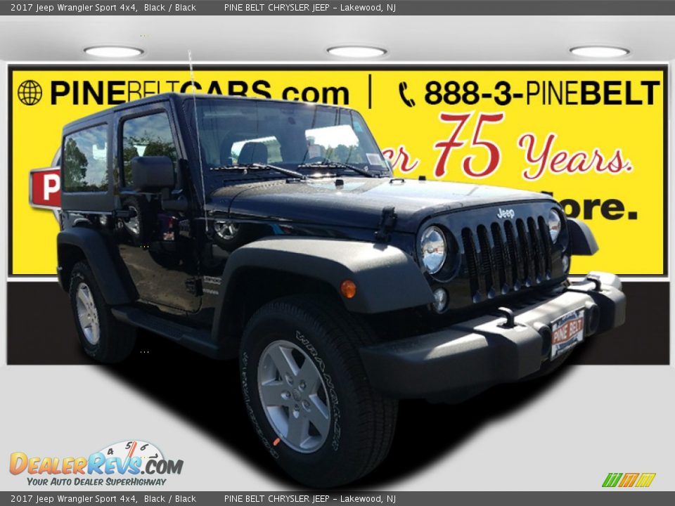 2017 Jeep Wrangler Sport 4x4 Black / Black Photo #1