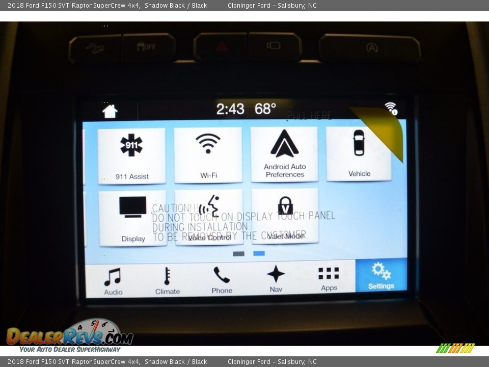 2018 Ford F150 SVT Raptor SuperCrew 4x4 Shadow Black / Black Photo #14