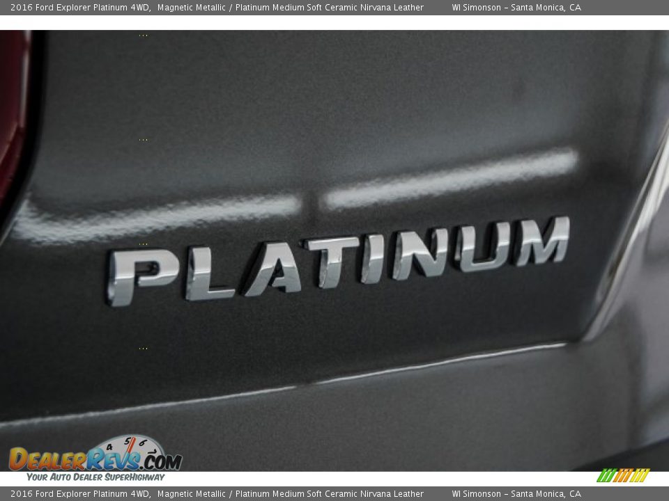 2016 Ford Explorer Platinum 4WD Magnetic Metallic / Platinum Medium Soft Ceramic Nirvana Leather Photo #7