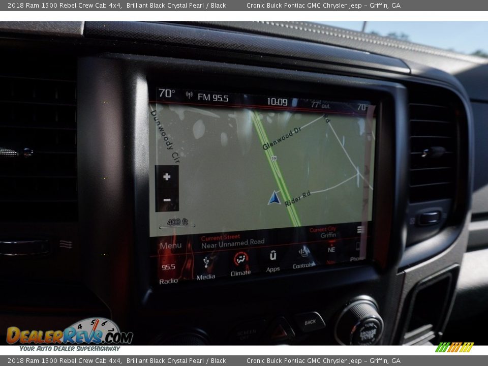 2018 Ram 1500 Rebel Crew Cab 4x4 Brilliant Black Crystal Pearl / Black Photo #14