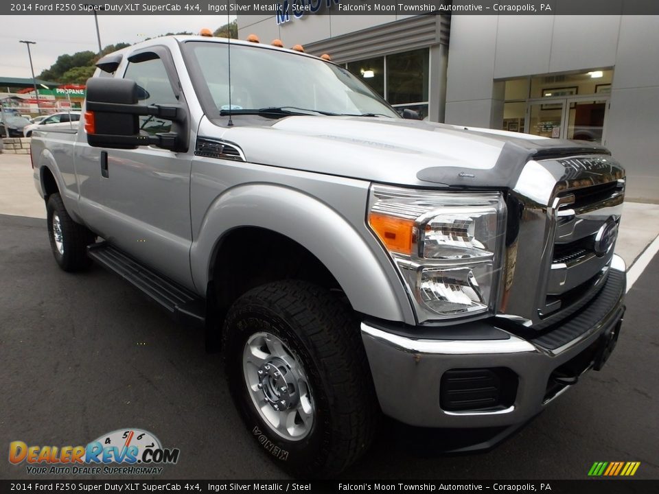 2014 Ford F250 Super Duty XLT SuperCab 4x4 Ingot Silver Metallic / Steel Photo #9