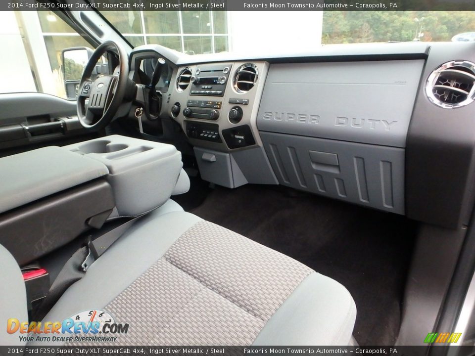 2014 Ford F250 Super Duty XLT SuperCab 4x4 Ingot Silver Metallic / Steel Photo #12