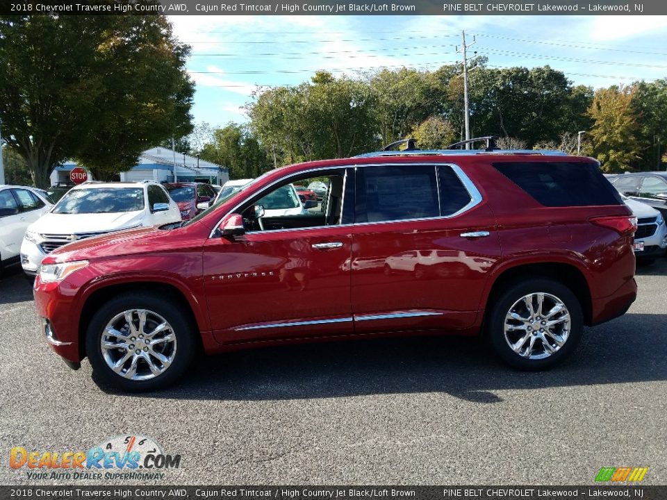 2018 Chevrolet Traverse High Country AWD Cajun Red Tintcoat / High Country Jet Black/Loft Brown Photo #3
