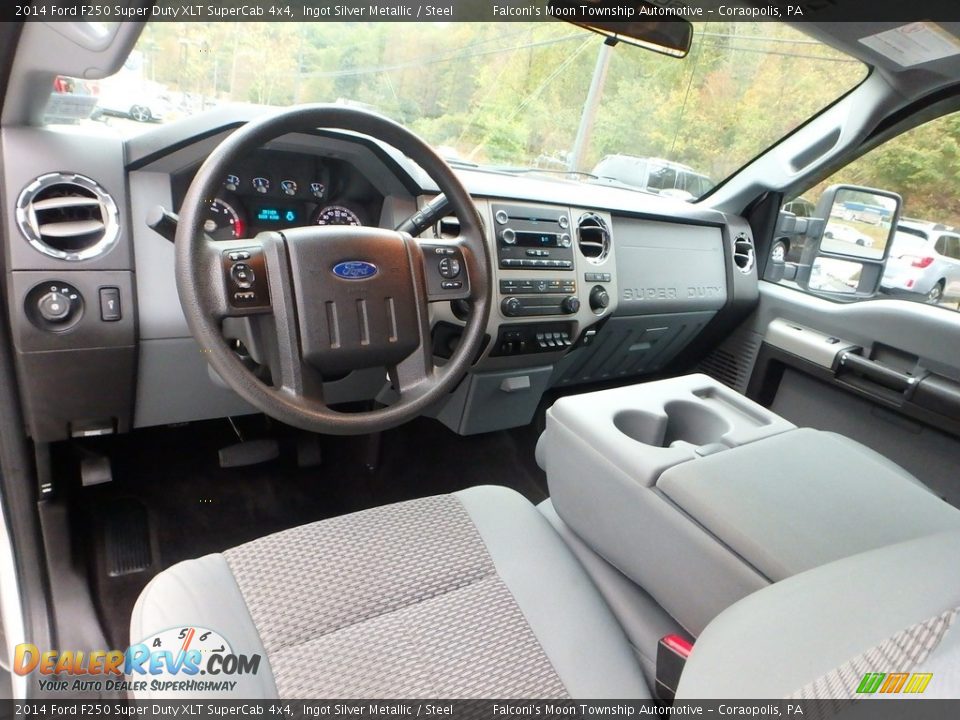 2014 Ford F250 Super Duty XLT SuperCab 4x4 Ingot Silver Metallic / Steel Photo #19