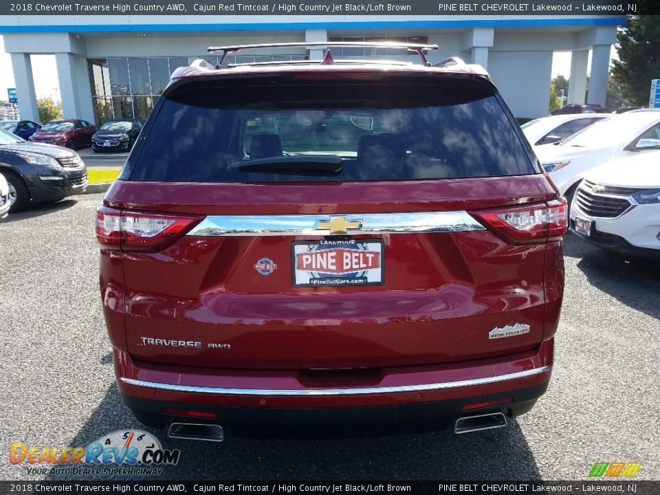 2018 Chevrolet Traverse High Country AWD Cajun Red Tintcoat / High Country Jet Black/Loft Brown Photo #5