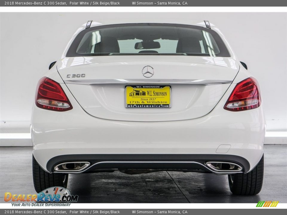 2018 Mercedes-Benz C 300 Sedan Polar White / Silk Beige/Black Photo #4