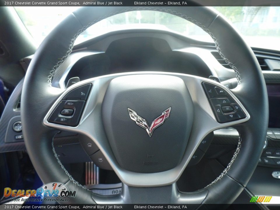 2017 Chevrolet Corvette Grand Sport Coupe Admiral Blue / Jet Black Photo #17
