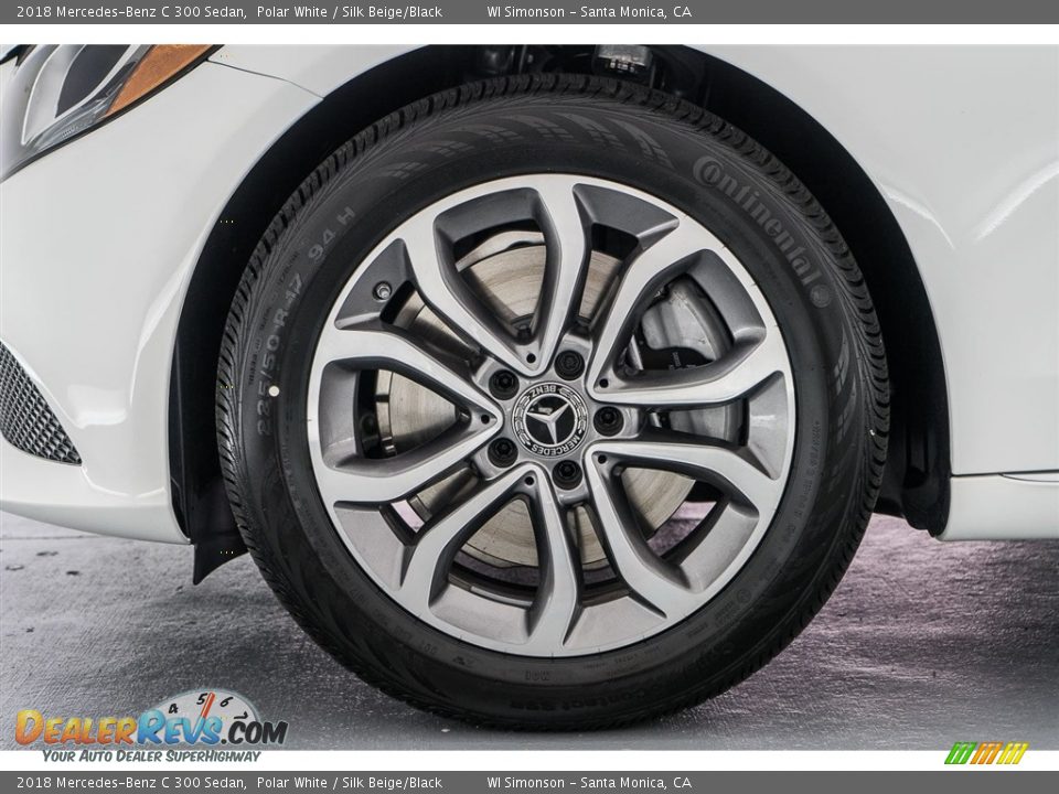 2018 Mercedes-Benz C 300 Sedan Polar White / Silk Beige/Black Photo #8