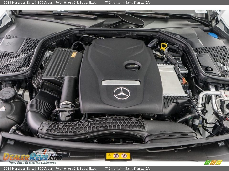 2018 Mercedes-Benz C 300 Sedan Polar White / Silk Beige/Black Photo #9
