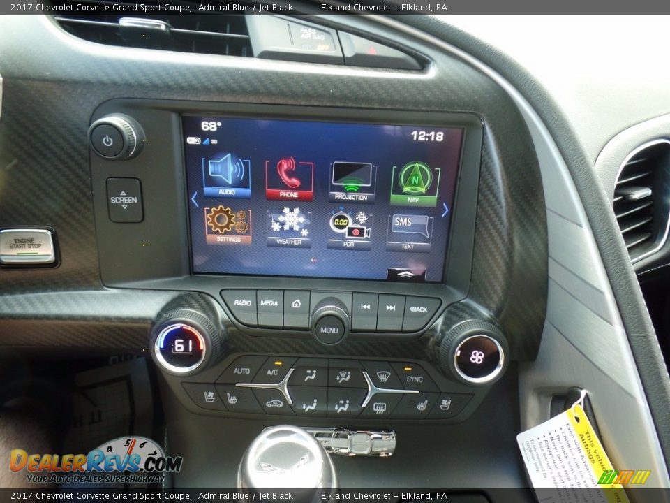 2017 Chevrolet Corvette Grand Sport Coupe Admiral Blue / Jet Black Photo #22