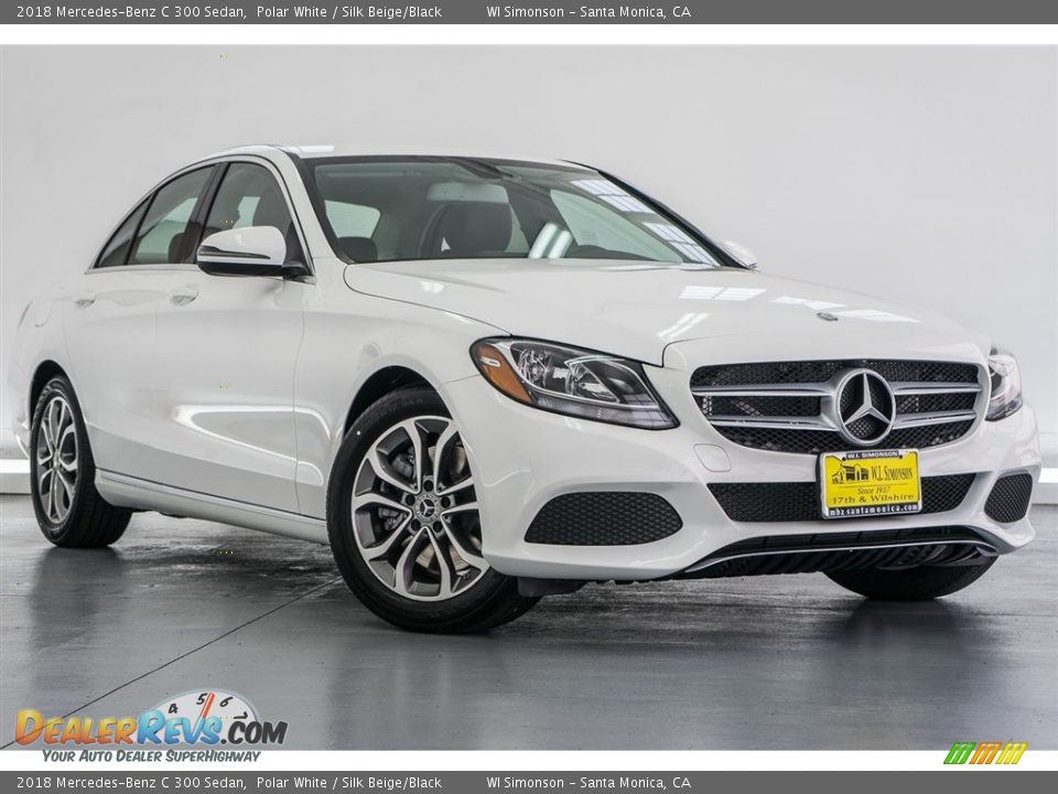 2018 Mercedes-Benz C 300 Sedan Polar White / Silk Beige/Black Photo #12