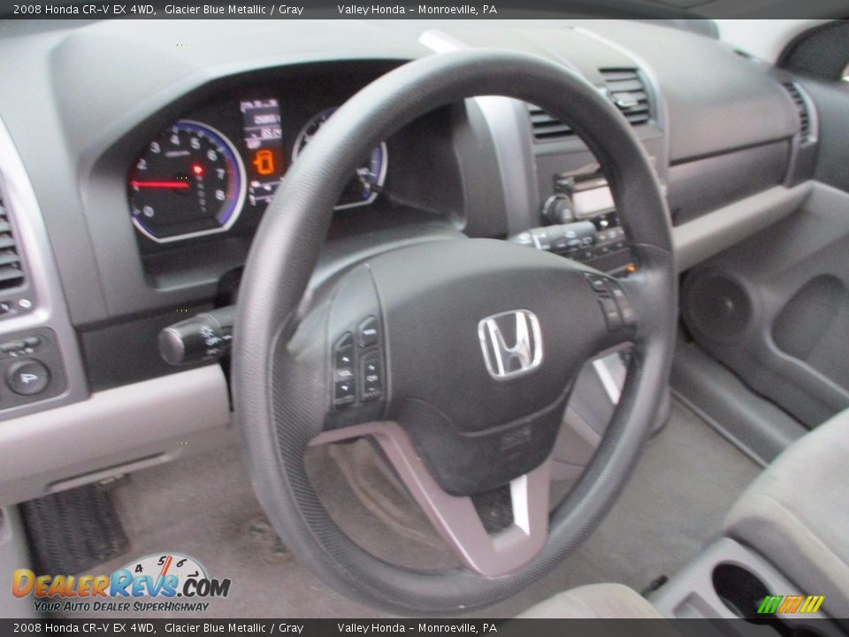 2008 Honda CR-V EX 4WD Glacier Blue Metallic / Gray Photo #15