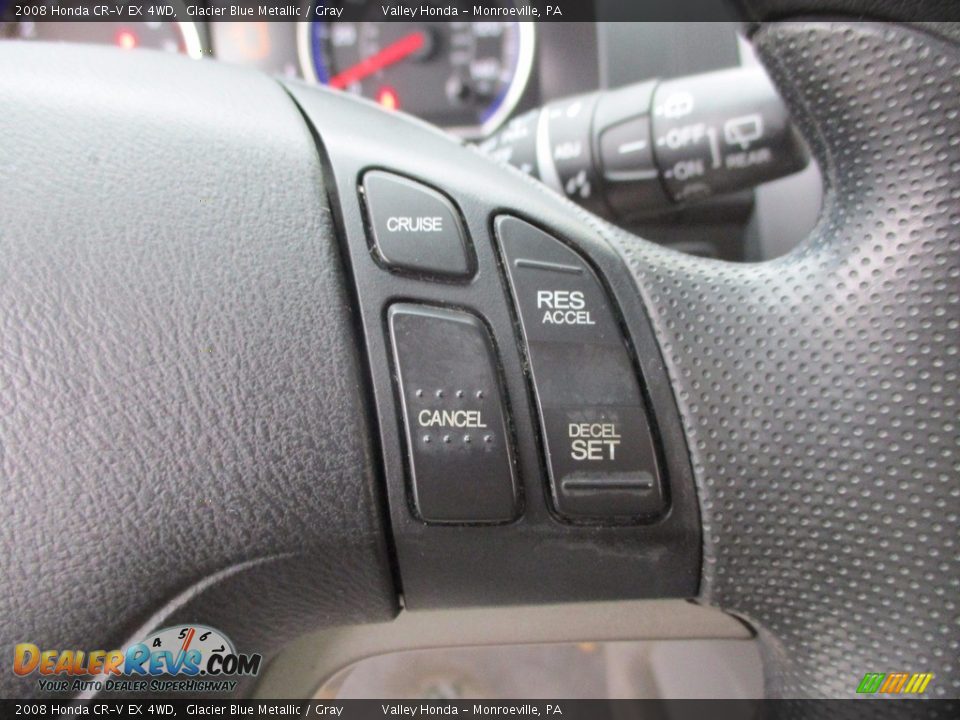 2008 Honda CR-V EX 4WD Glacier Blue Metallic / Gray Photo #18