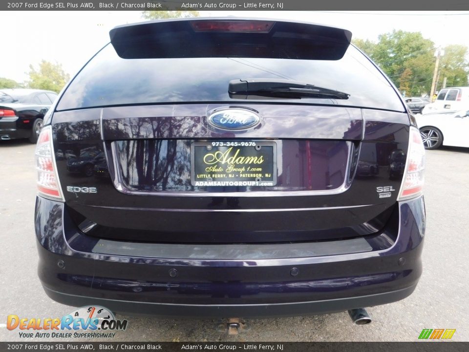 2007 Ford Edge SEL Plus AWD Black / Charcoal Black Photo #6