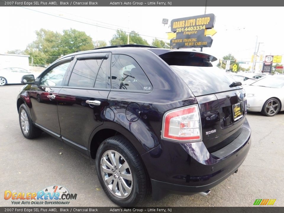 2007 Ford Edge SEL Plus AWD Black / Charcoal Black Photo #7