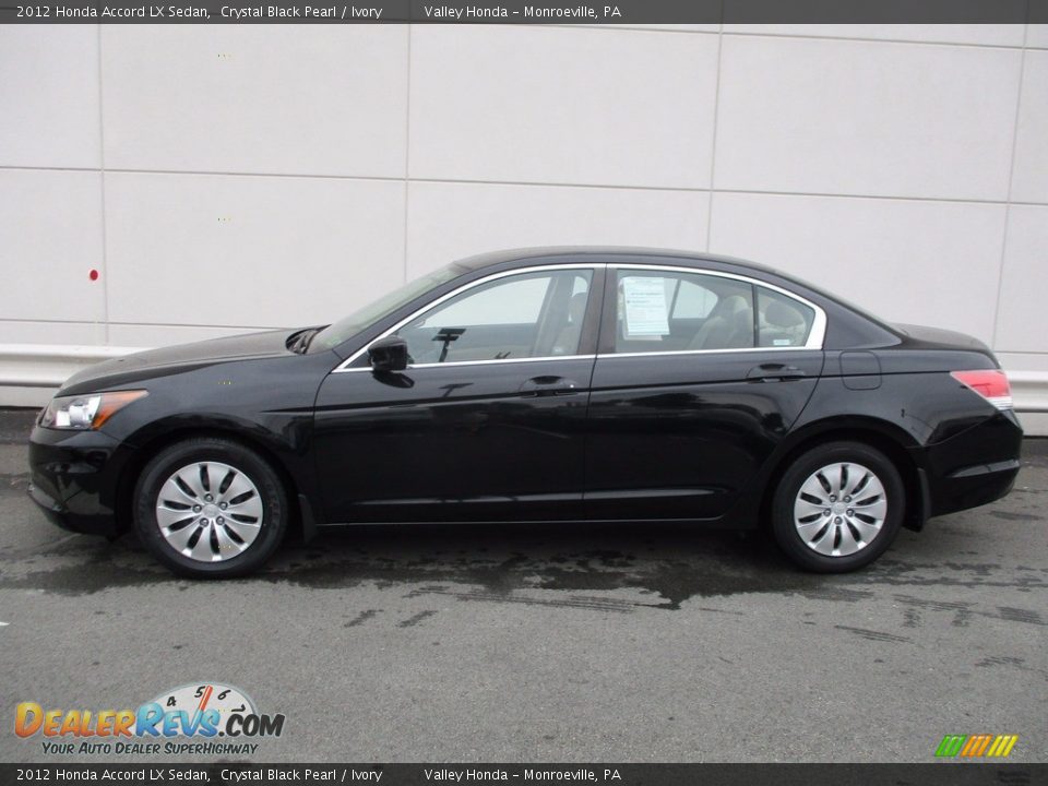 2012 Honda Accord LX Sedan Crystal Black Pearl / Ivory Photo #2