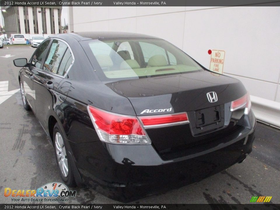 2012 Honda Accord LX Sedan Crystal Black Pearl / Ivory Photo #3