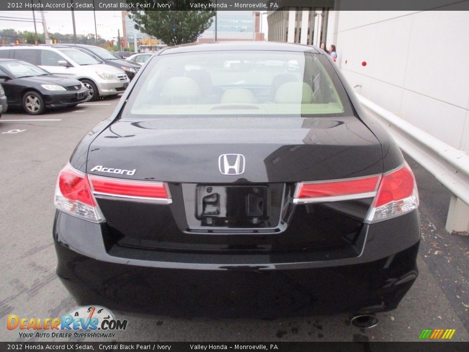 2012 Honda Accord LX Sedan Crystal Black Pearl / Ivory Photo #4