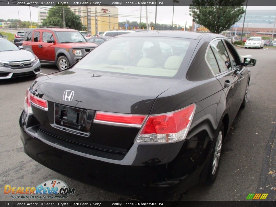2012 Honda Accord LX Sedan Crystal Black Pearl / Ivory Photo #5