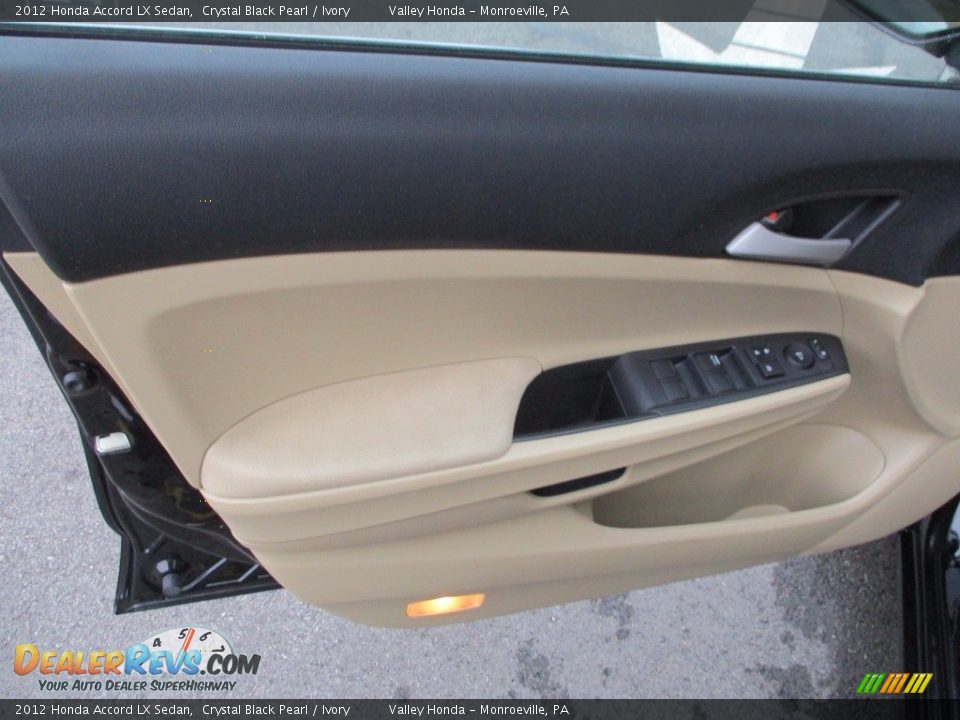2012 Honda Accord LX Sedan Crystal Black Pearl / Ivory Photo #10