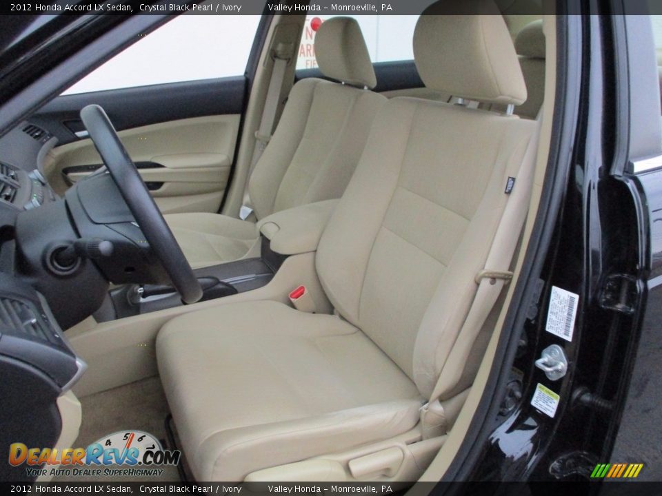 2012 Honda Accord LX Sedan Crystal Black Pearl / Ivory Photo #11