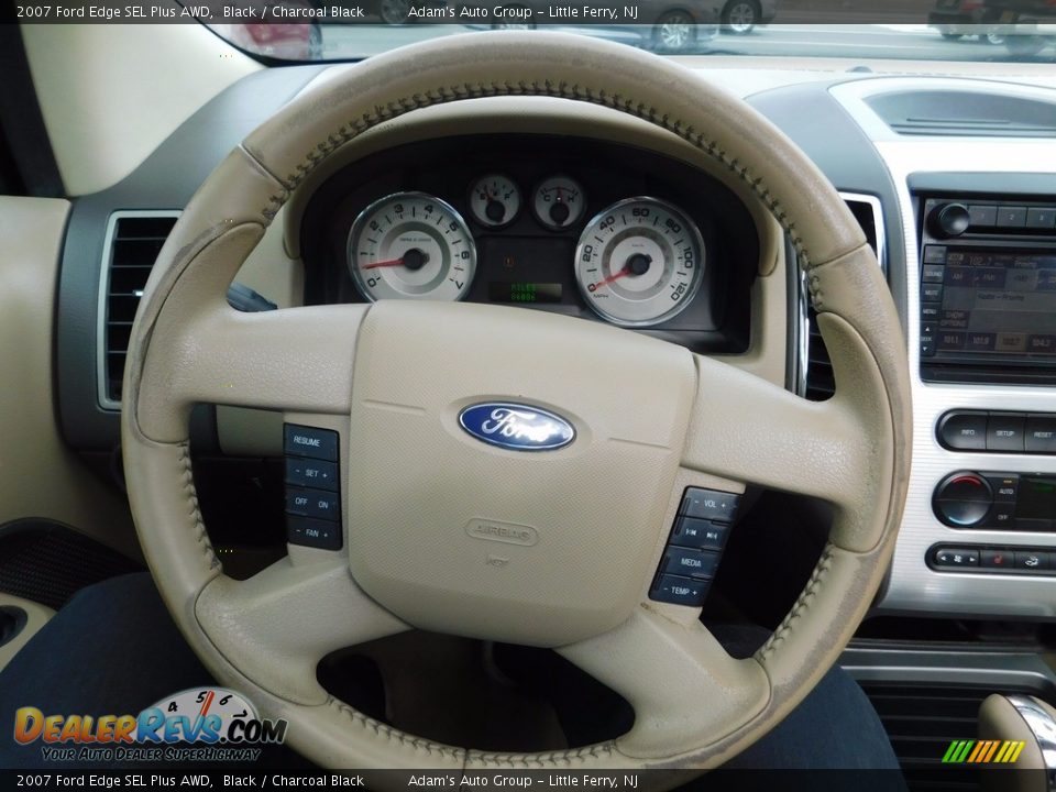 2007 Ford Edge SEL Plus AWD Black / Charcoal Black Photo #17