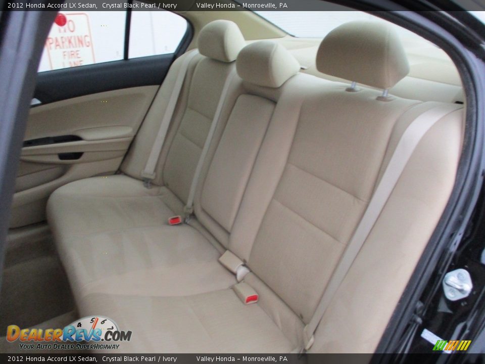 2012 Honda Accord LX Sedan Crystal Black Pearl / Ivory Photo #12